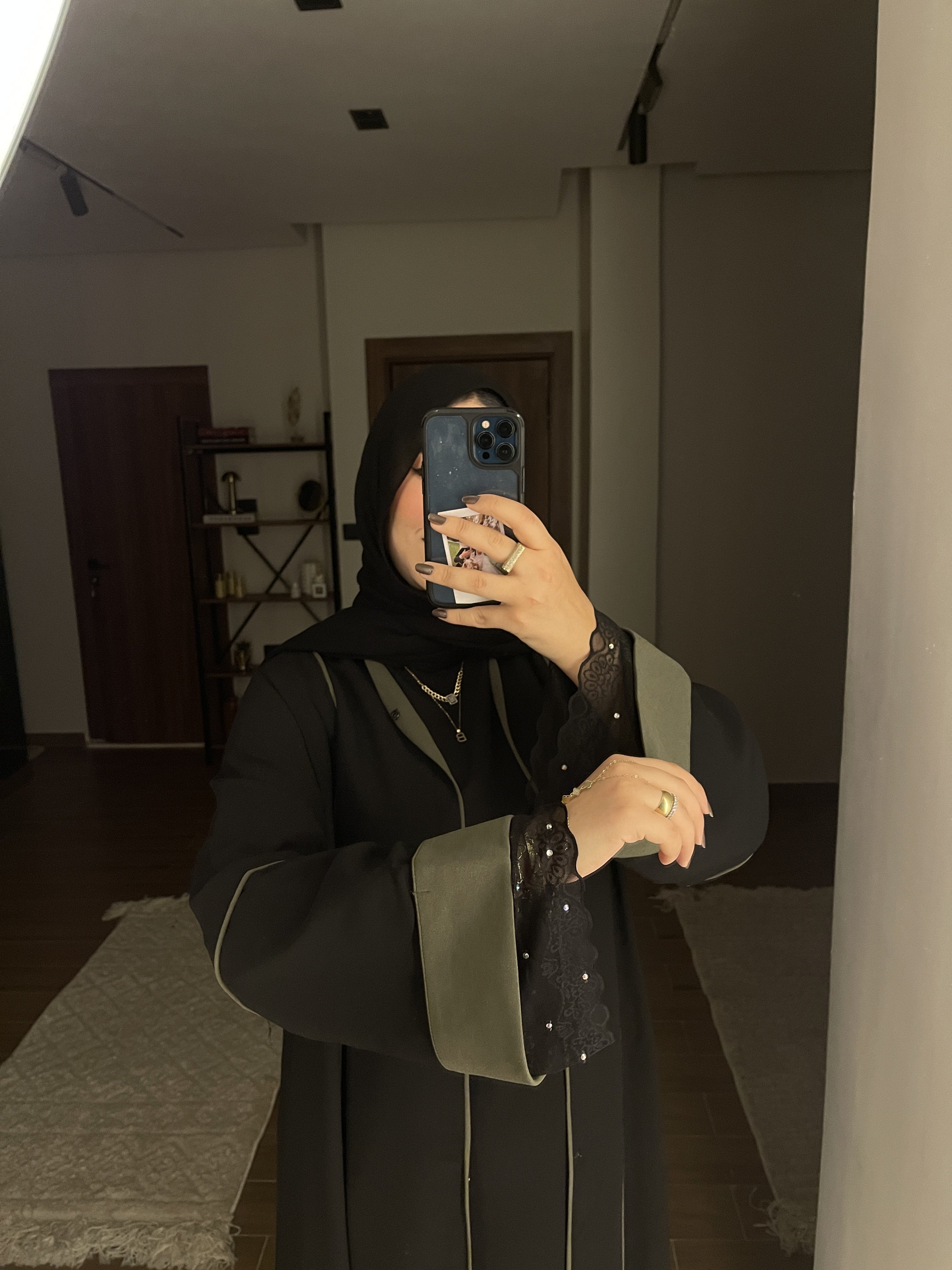 Olive Lace Abaya