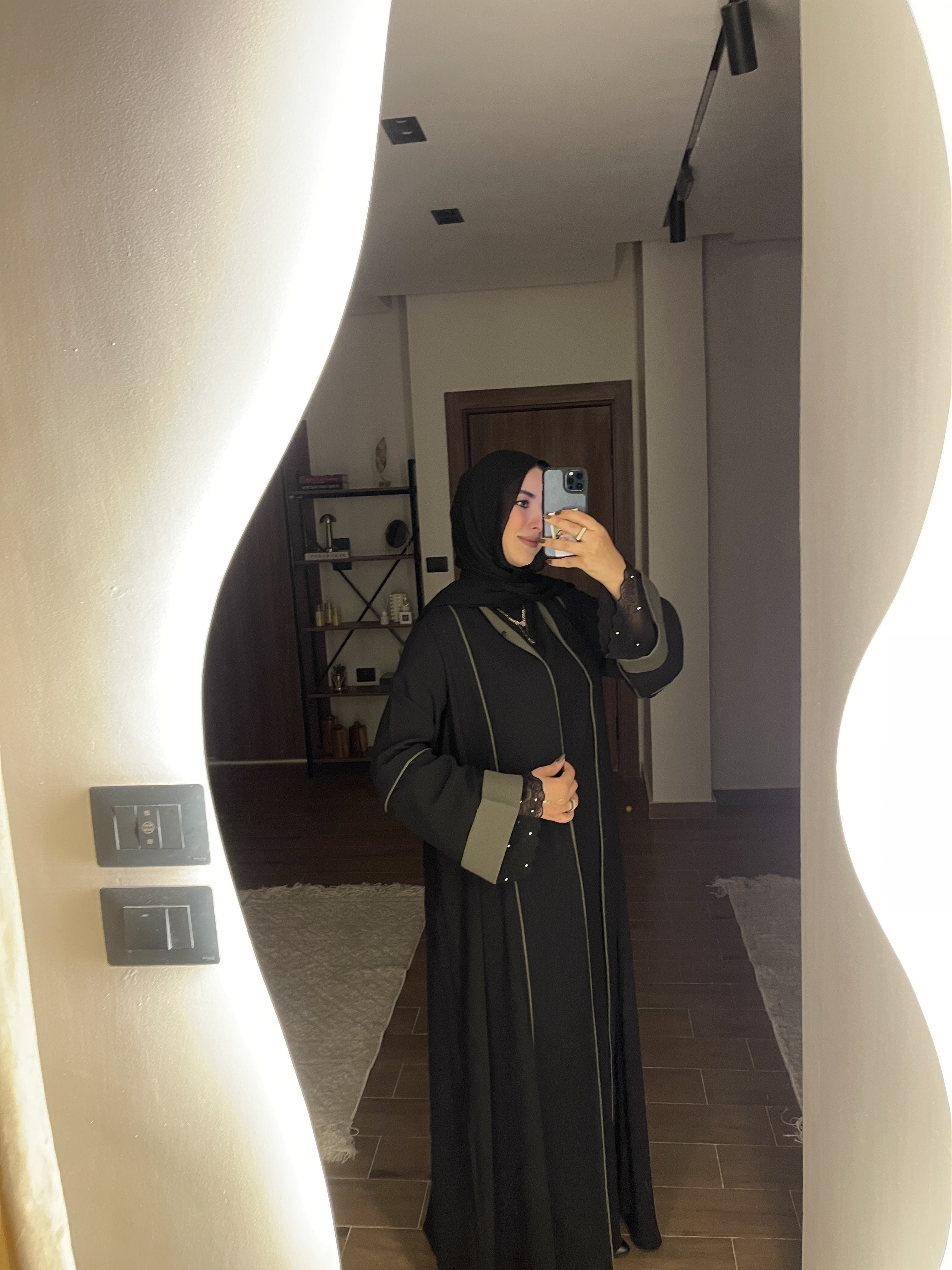 Olive Lace Abaya