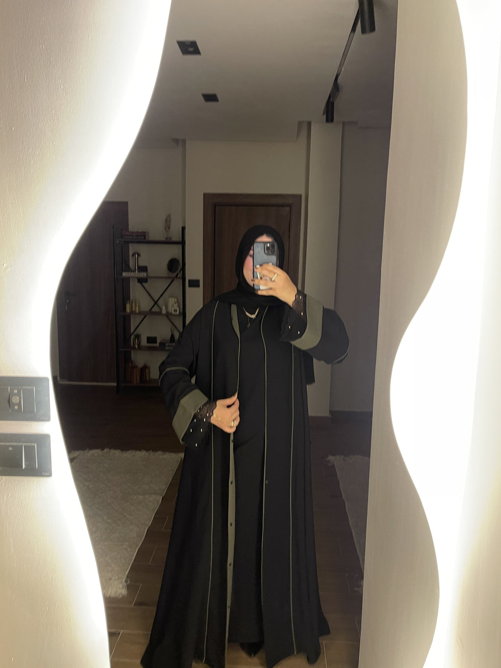 Olive Lace Abaya