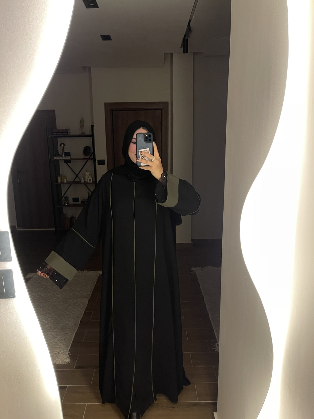 Olive Lace Abaya