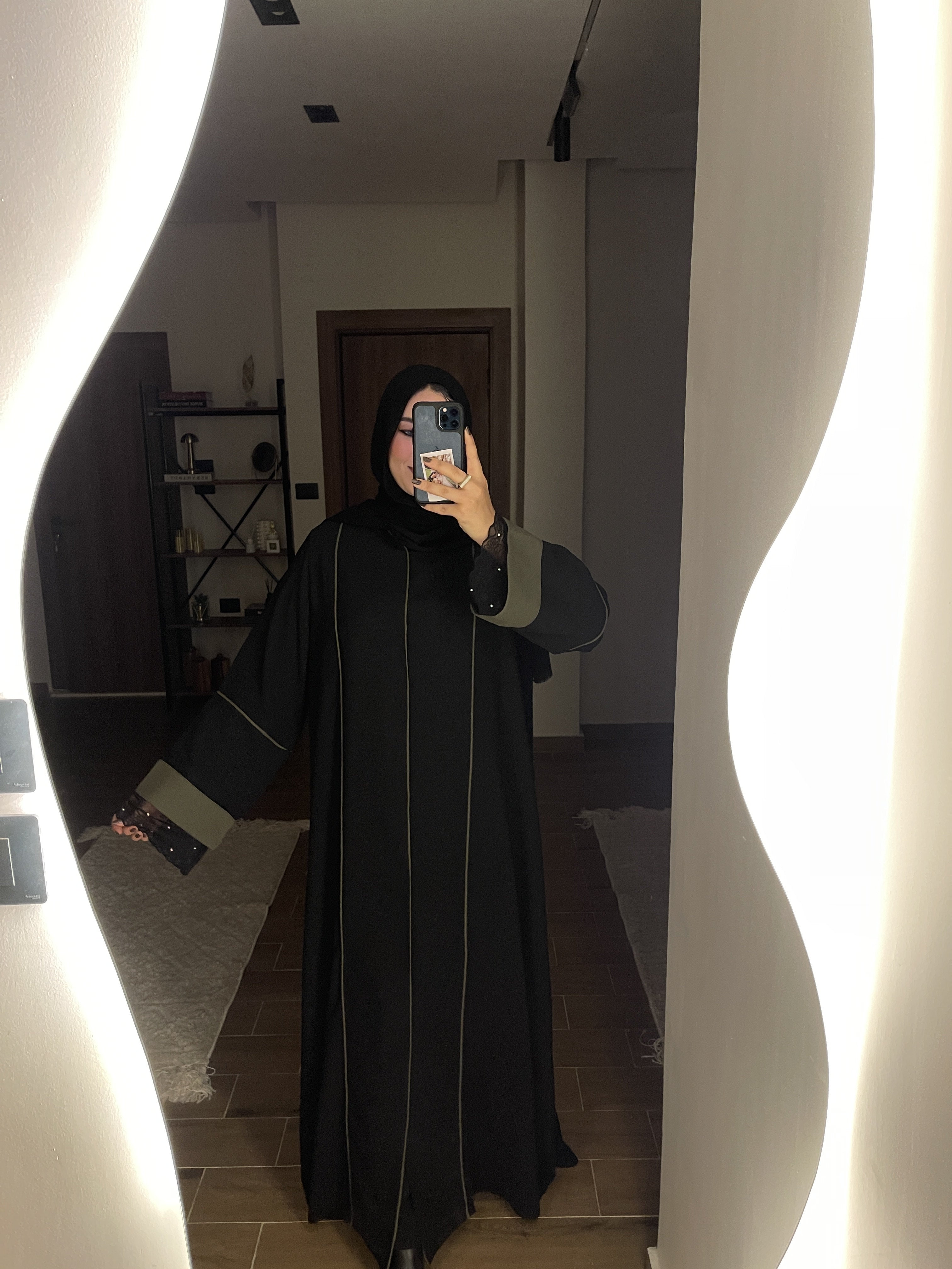 Olive Lace Abaya