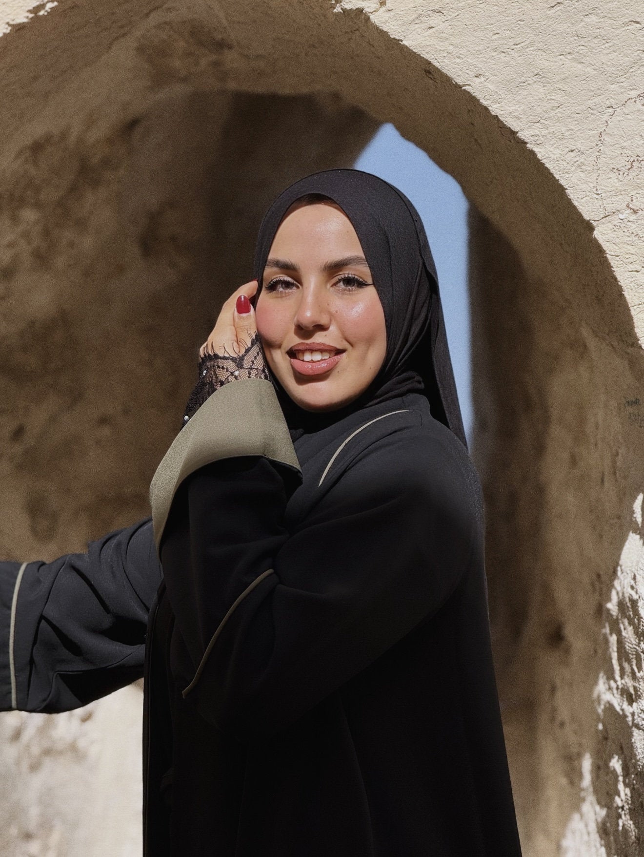 Olive Lace Abaya